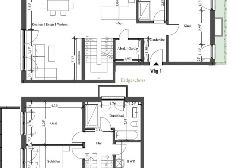 Wohnung zur Miete - Erstbezug 1.900 € 4 Zimmer 132 m² EG Jügesheimer Weg 31 Froschhausen Seligenstadt 63500