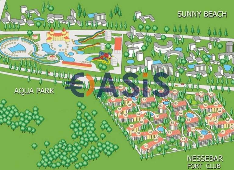 Studio zum Kauf provisionsfrei 66.000 € 2 Zimmer 57 m² 2. Geschoss Slanchev Bryag Sunny Beach 8230