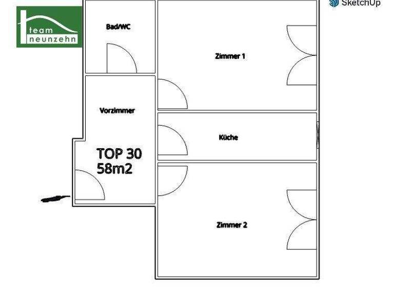Wohnung zum Kauf 285.000 € 2 Zimmer 58 m² 5. Geschoss Denisgasse 16 Wien,Brigittenau 1200