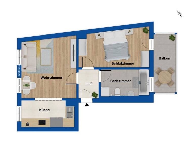 Wohnung zum Kauf 99.000 € 2 Zimmer 47,6 m² Leutzsch Leipzig 04179