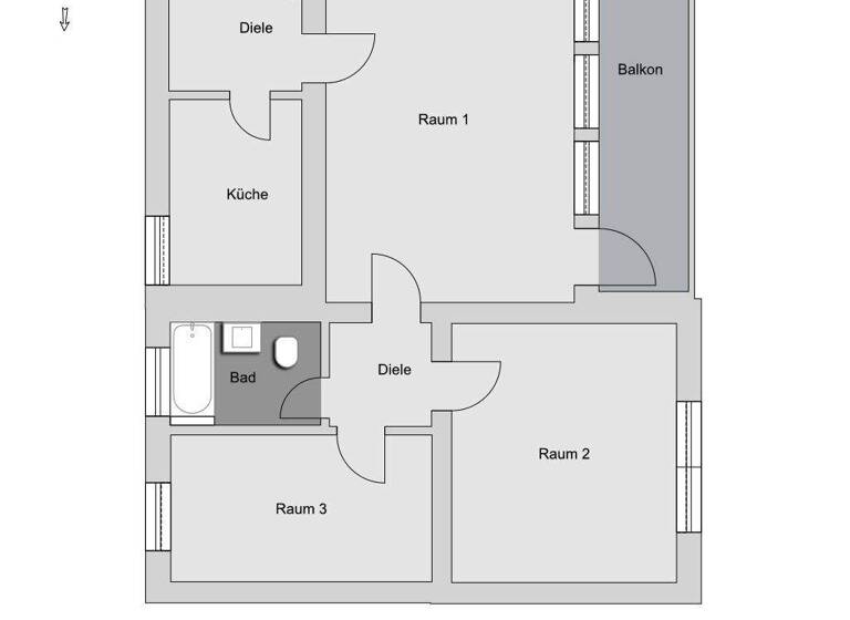Wohnung zur Miete 814 € 3 Zimmer 83,3 m² 9. Geschoss Friedrich-Bauer-Str. 7 Erlangen-Süd Erlangen 91058