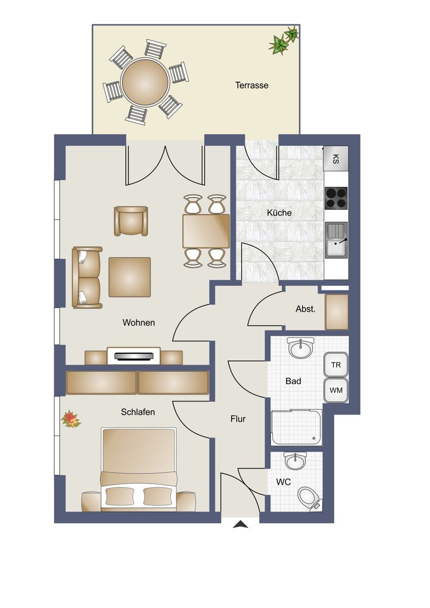 Wohnung zur Miete 765 € 2 Zimmer 61 m²<br/>Wohnfläche Utarp 26556