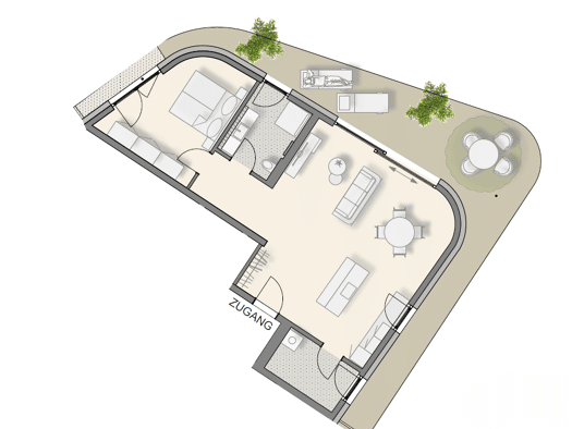 Penthouse zur Miete - Erstbezug 1.608 € 2 Zimmer 93,4 m² 2. Geschoss frei ab 01.04.2027 Linsenbergstraße 5 1 Weinsberg Weinsberg 74189
