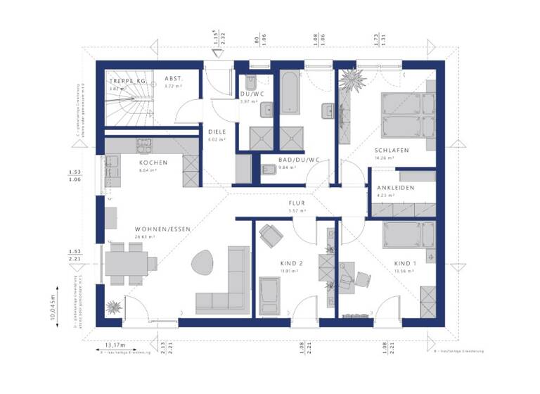 Bungalow zum Kauf 373.852 € 3 Zimmer 99 m² 660 m² Grundstück Schochwitz 06198