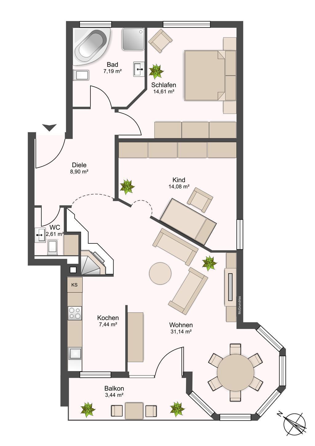 Wohnung zum Kauf 290.000 € 2,5 Zimmer 89,2 m²<br/>Wohnfläche 1.<br/>Geschoss 01.03.2025<br/>Verfügbarkeit Wolkersdorf Wolkersdorf 91126