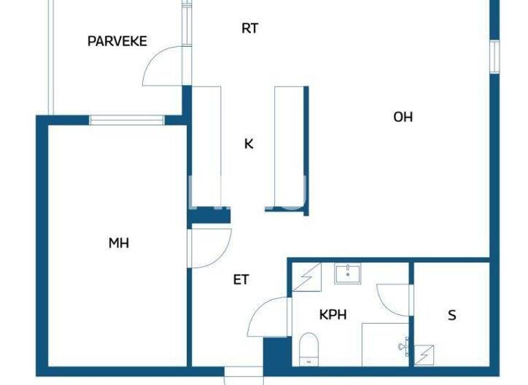 Studio zum Kauf 95.000 € 2 Zimmer 60,5 m² 3. Geschoss Apiankatu 16 Valkeakoski 37600