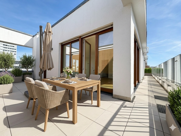 Penthouse zum Kauf 599.900 € 3 Zimmer 95 m² 5. Geschoss frei ab sofort Gallus Frankfurt am Main 60326