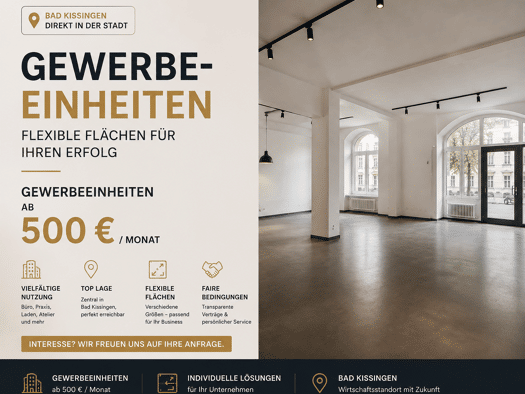Ausstellungsfläche zur Miete 400 € 1 Zimmer 20 m² Verkaufsfläche Bad Kissingen Bad Kissingen 97688