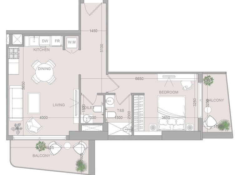 Wohnung zum Kauf provisionsfrei 294.890 € 2 Zimmer 69,9 m² Dubai 00000