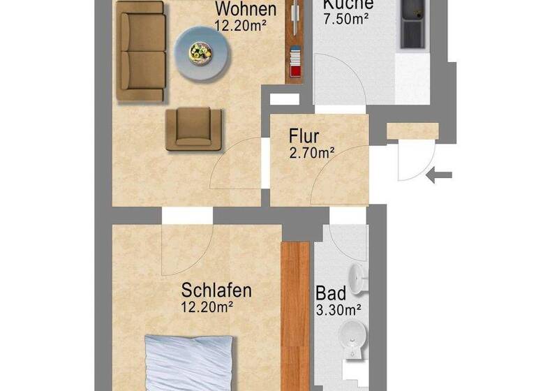 Wohnung zur Miete 480 € 3 Zimmer 53,3 m² 1. Geschoss frei ab sofort Georg-Schwarz-Straße 97 Leutzsch Leipzig 04179
