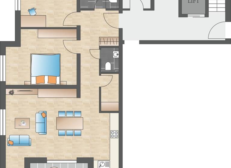 Wohnung zum Kauf provisionsfrei 389.000 € 3,5 Zimmer 92 m² EG frei ab sofort Grafenhausen 79865