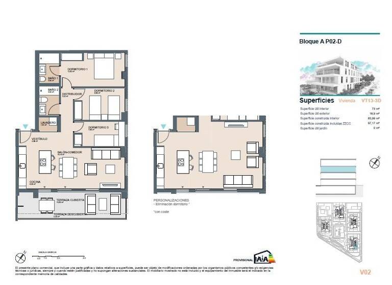 Studio zum Kauf provisionsfrei 410.400 € 4 Zimmer 96 m² Avenida Avenida de Barcelona Benicassim 12560