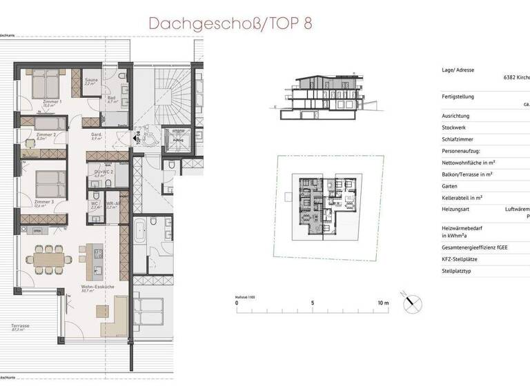 Penthouse zum Kauf - Erstbezug 1.450.000 € 4 Zimmer 111,3 m² Kirchdorf in Tirol 6382