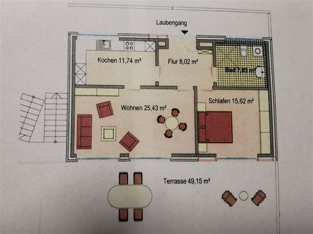 Wohnung zur Miete 820 € 2 Zimmer 93 m²<br/>Wohnfläche 2.<br/>Geschoss 01.03.2025<br/>Verfügbarkeit Brink 22 E Osterwick Rosendahl , Westf 48720