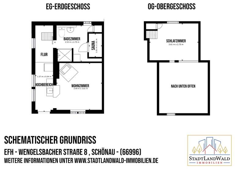 Einfamilienhaus zum Kauf 114.500 € 2 Zimmer 40 m² 568 m² Grundstück Schönau Schönau (Pfalz) 66996