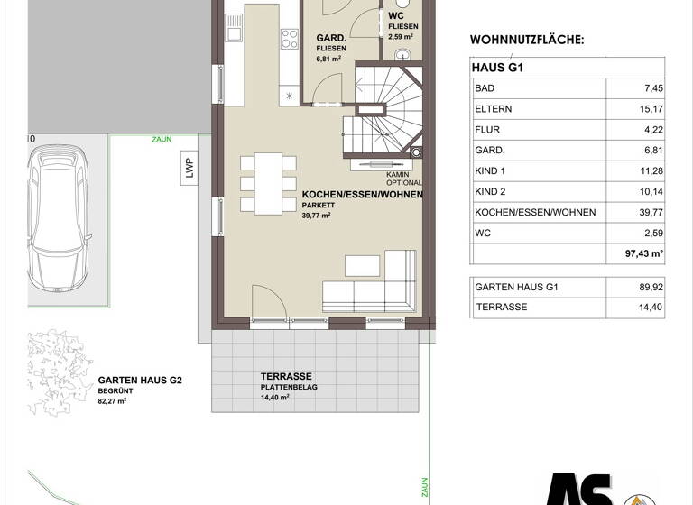 Doppelhaushälfte zum Kauf provisionsfrei 499.000 € 4 Zimmer 97,4 m² Lamprechtshausen 5112