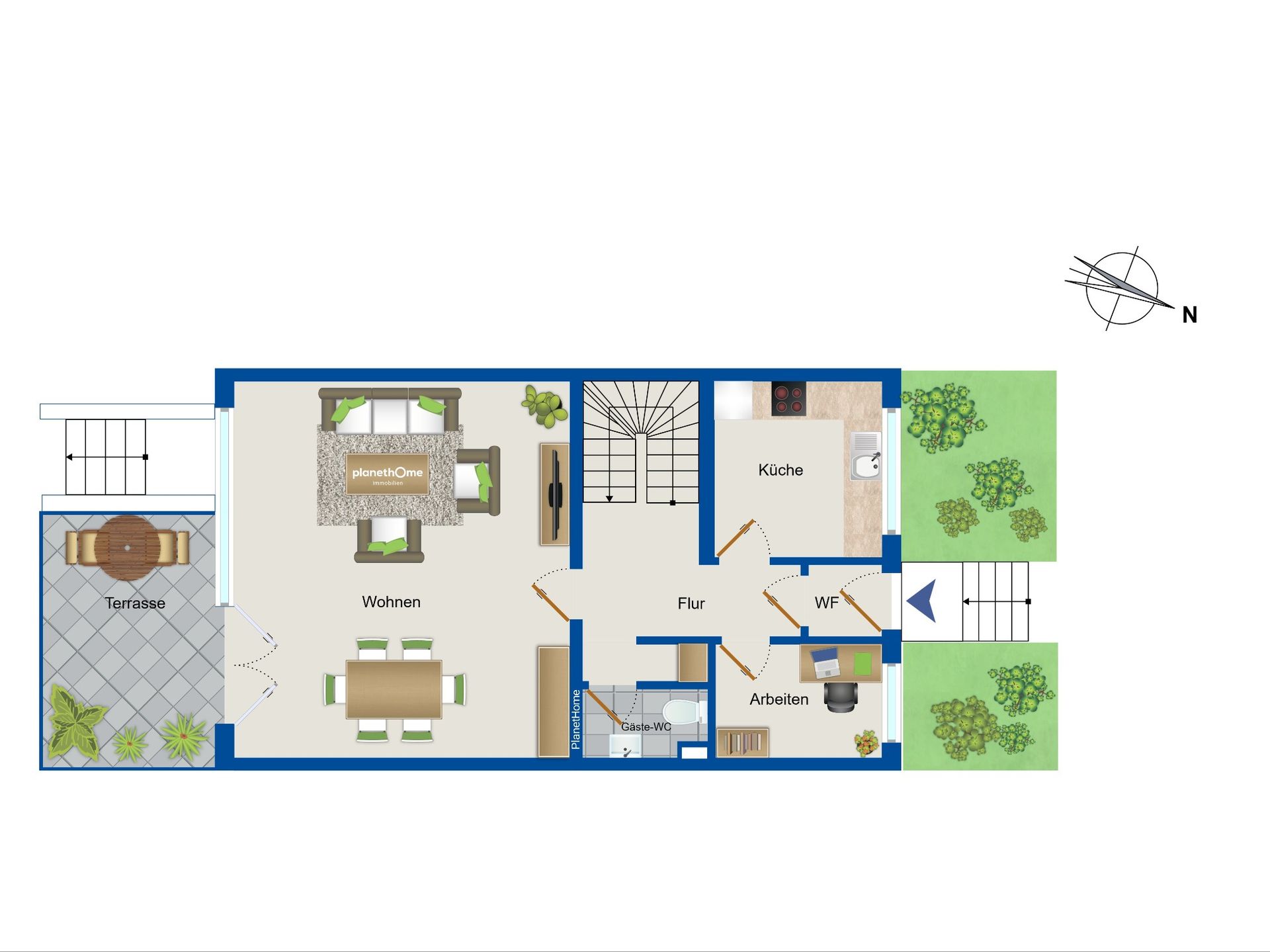 Reihenmittelhaus zum Kauf 399.000 € 6 Zimmer 140 m²<br/>Wohnfläche 183 m²<br/>Grundstück Groß-Buchholz Hannover 30655