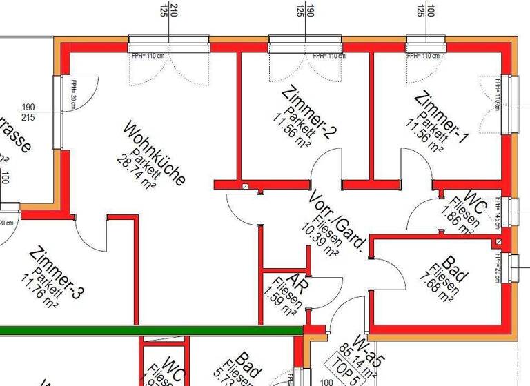 Wohnung zur Miete - Erstbezug 1.700 € 4 Zimmer 80 m² Deutschlandsberg 8524