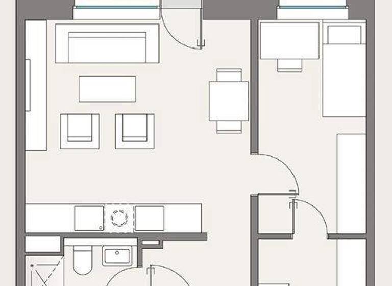 Wohnung zur Miete 670 € 2 Zimmer 42,7 m² 12. Geschoss Grunaer Straße 5 Pirnaische Vorstadt Dresden 01069