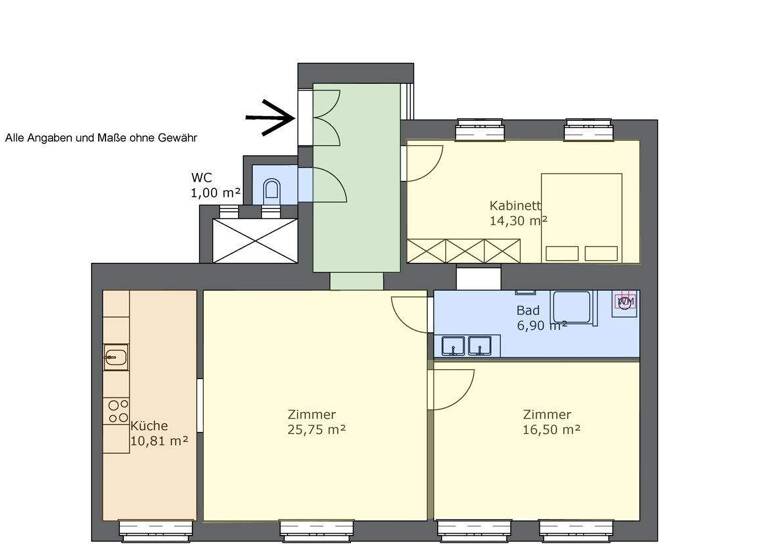 Wohnung zum Kauf 598.000 € 3 Zimmer 84,7 m² Wien 1180