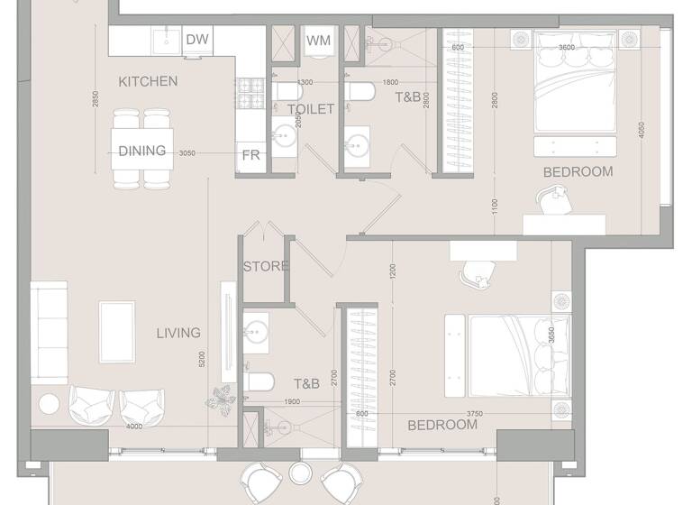 Wohnung zum Kauf provisionsfrei 383.716 € 3 Zimmer 117,2 m² Dubai 00000