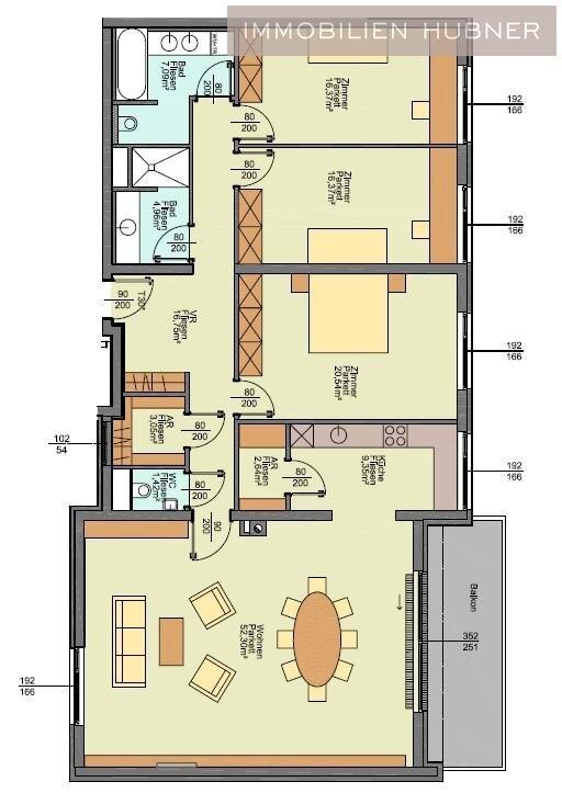 Wohnung zur Miete 2.954 € 4 Zimmer 151 m²<br/>Wohnfläche 2.<br/>Geschoss Wien 1190