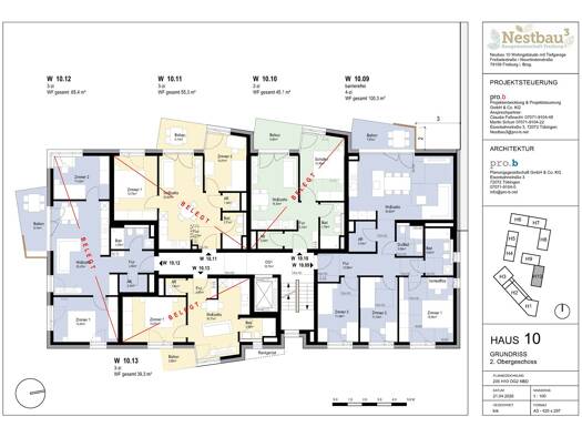 Wohnung zum Kauf - Neubau provisionsfrei als Kapitalanlage geeignet 634.500 € 4 Zimmer 100,3 m² Brühl Freiburg im Breisgau 79106