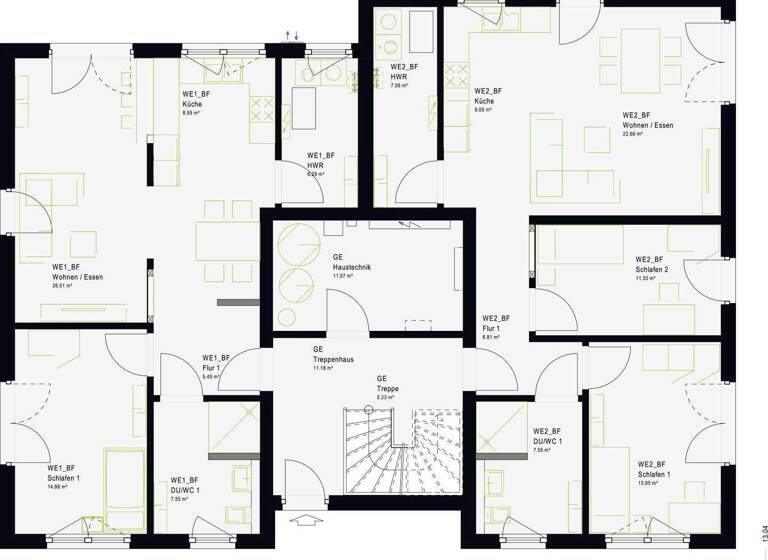 Mehrfamilienhaus zum Kauf - Erstbezug provisionsfrei 1.459.000 € 10 Zimmer 293 m² 598 m² Grundstück Nordenstadt Wiesbaden 65205