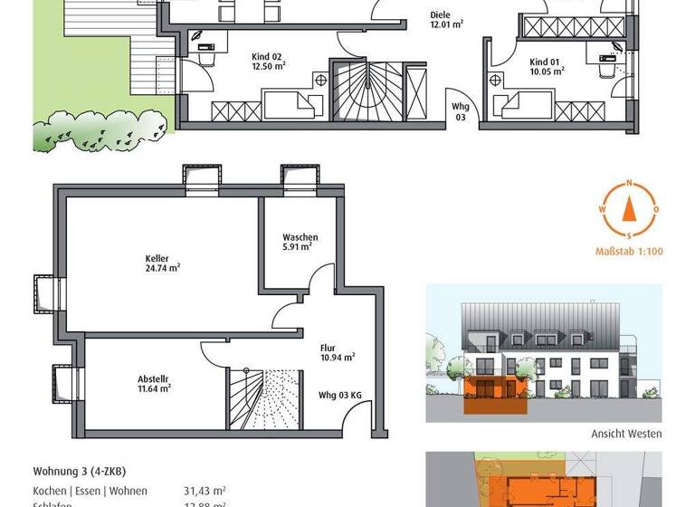 Wohnung zum Kauf - Erstbezug 489.000 € 4 Zimmer 93,4 m² EG Johannisstraße 14 Reichertshofen 85084