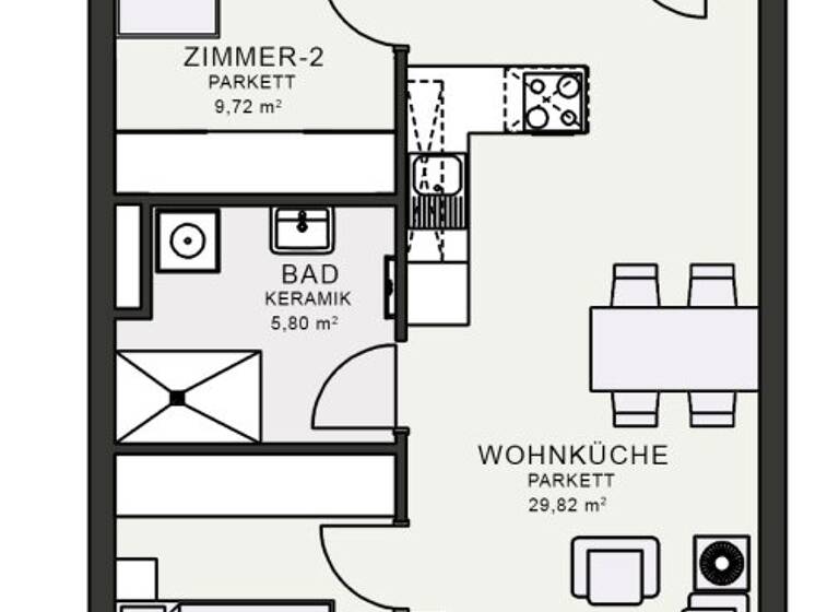 Wohnung zur Miete - Erstbezug 720 € 3 Zimmer 66 m² 1. Geschoss frei ab sofort Fröhlichgasse 23-35 Jakomini Graz 8010