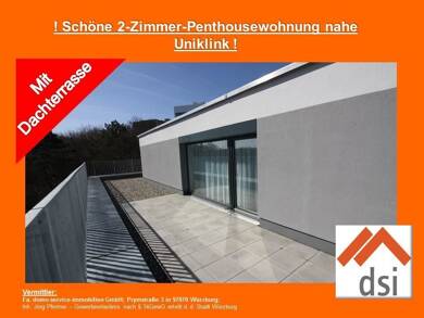 Penthouse zur Miete 827 € 2 Zimmer 44 m² 5. Geschoss frei ab sofort Am Schwarzenberg 13b Würzburg 97078