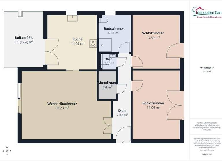 Wohnung zum Kauf 424.800 € 3 Zimmer 95 m² 1. Geschoss Nennig Perl / Nennig 66706