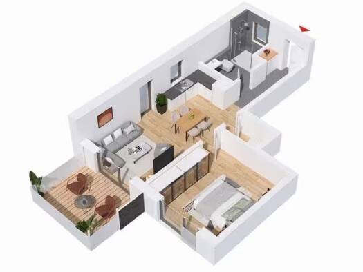 Wohnung zur Miete 700 € 1,5 Zimmer 59,6 m² Geschoss 1/2 frei ab 15.12.2026 Lerchenring  8a Oberpiebing Salching 94330