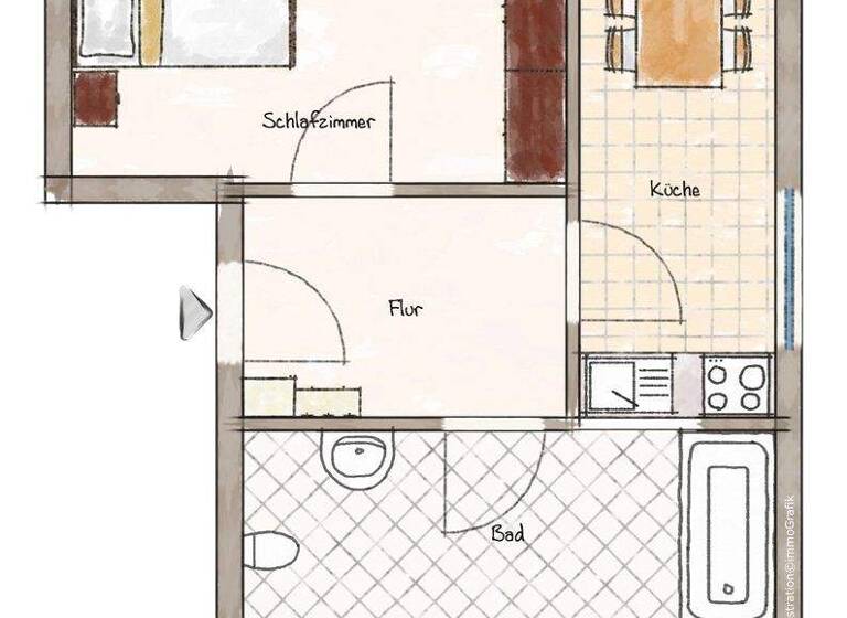 Wohnung zur Miete 400 € 1,5 Zimmer 46 m² 3. Geschoss Lohr Lohr am Main 97816
