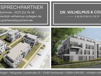 Wohnung zum Kauf - Erstbezug provisionsfrei als Kapitalanlage geeignet 1.095.500 € 4 Zimmer 155 m² An den Wurthen Nördliche Mühlenvorstadt Greifswald 17489