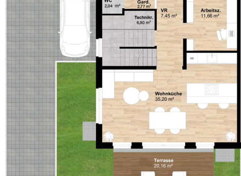 Doppelhaushälfte zum Kauf - Erstbezug 850.000 € 6 Zimmer 149 m² Wien 1220