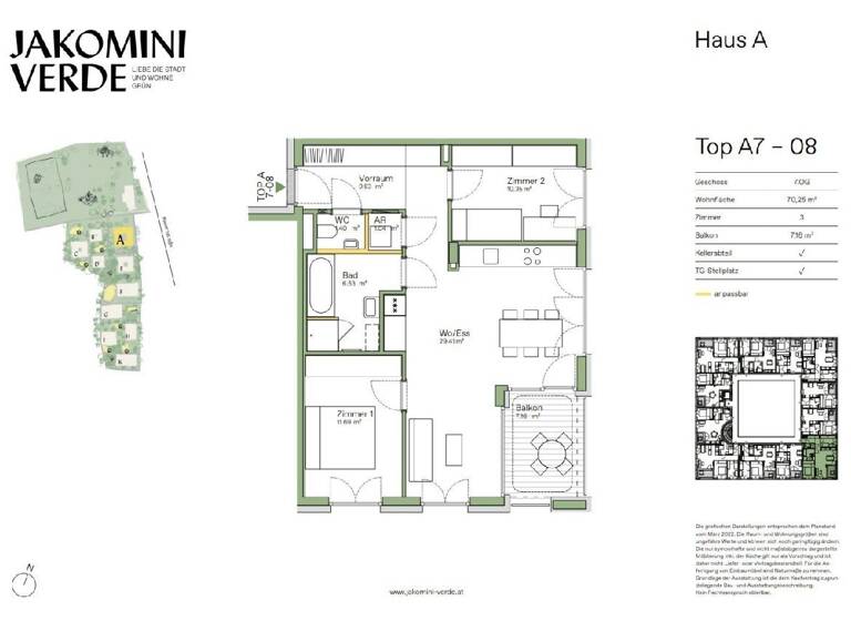 Wohnung zum Kauf provisionsfrei 364.000 € 3 Zimmer 70,3 m² Jakomini Graz 8010