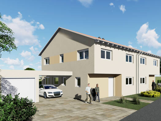 Doppelhaushälfte zum Kauf - Erstbezug provisionsfrei 675.500 € 5 Zimmer 161 m² 399 m² Grundstück Schulstraße 10b Schabringen Wittislingen 89426