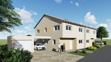 Doppelhaushälfte zum Kauf - Neubau provisionsfrei 675.500 € 5 Zimmer 161 m² 399 m² Grundstück Schulstraße 10b Schabringen Wittislingen 89426