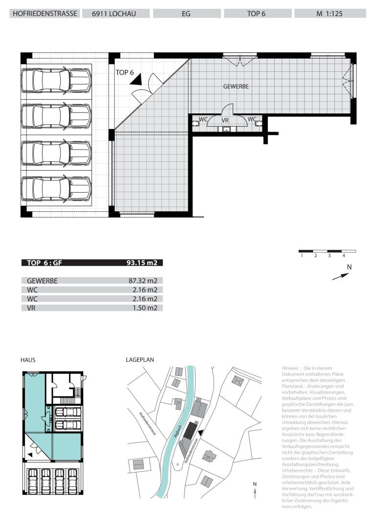 Büro-/Praxisfläche zum Kauf 1 Zimmer 93,1 m²<br/>Bürofläche Lochau 6911