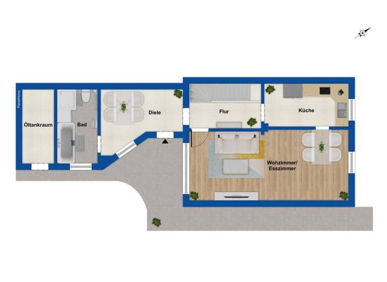 Doppelhaushälfte zum Kauf 160.000 € 3 Zimmer 110 m² 487 m² Grundstück Tribsees 18465
