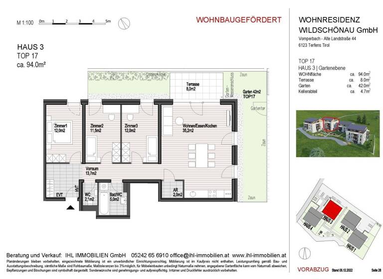 Wohnung zum Kauf - Erstbezug 4 Zimmer 94 m² EG Lenzen 239 Oberau 6311