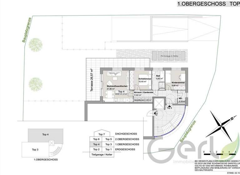 Terrassenwohnung zum Kauf - Erstbezug provisionsfrei 493.500 € 3 Zimmer 61,7 m² Wals-Siezenheim 5071