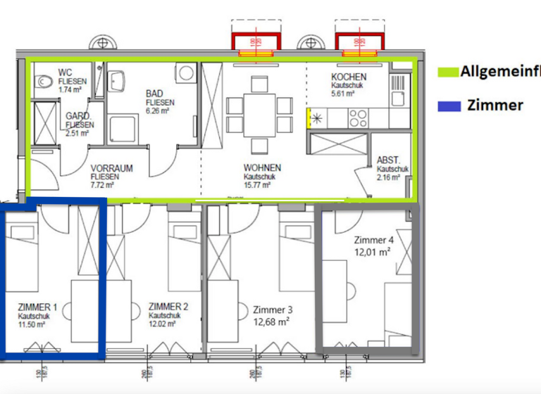 Studio zur Miete 343 € 1 Zimmer 12 m² Eggenberger Allee 55 / S 11 / Zimmer 2 Eggenberg Graz 8020