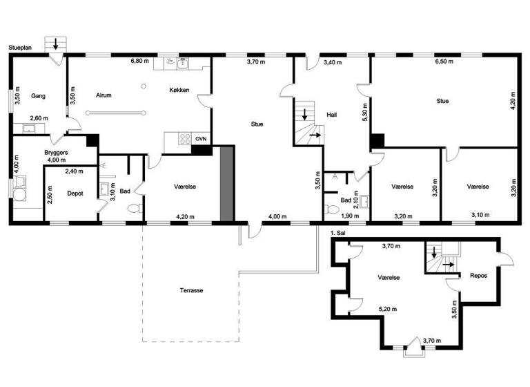 Bauernhaus zum Kauf 402.000 € 5 Zimmer 221 m² 19.770 m² Grundstück Tranekær 5953