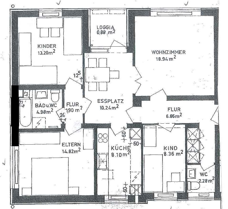 Wohnung zur Miete nur mit Wohnberechtigungsschein 495 € 4 Zimmer 87,6 m²<br/>Wohnfläche 1.<br/>Geschoss ab sofort<br/>Verfügbarkeit Tannenhöhe 31 Clausthal-Zellerfeld Clausthal-Zellerfeld 38678