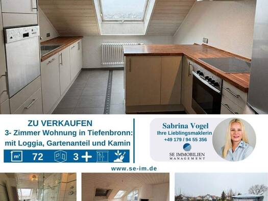 Wohnung zum Kauf 209.000 € 3 Zimmer 72 m² 3. Geschoss Tiefenbronn 75233
