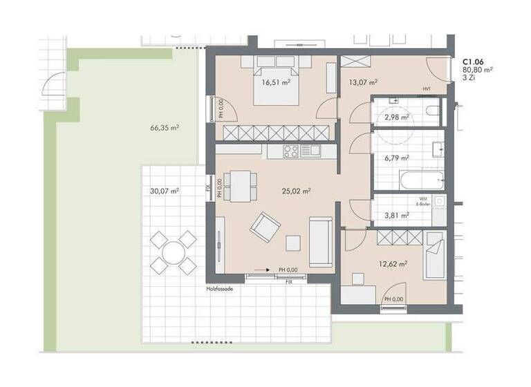 Terrassenwohnung zum Kauf - Erstbezug provisionsfrei 565.000 € 3 Zimmer 80,8 m² 1. Geschoss Dorfstraße 73 Aschau, Zillertal 6274
