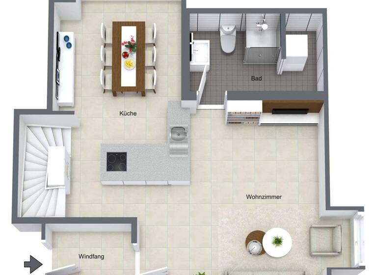 Maisonette zur Miete - Erstbezug 2.800 € 3 Zimmer 122 m² 4. Geschoss Wirsbergstraße 10 Altstadt Würzburg 97070