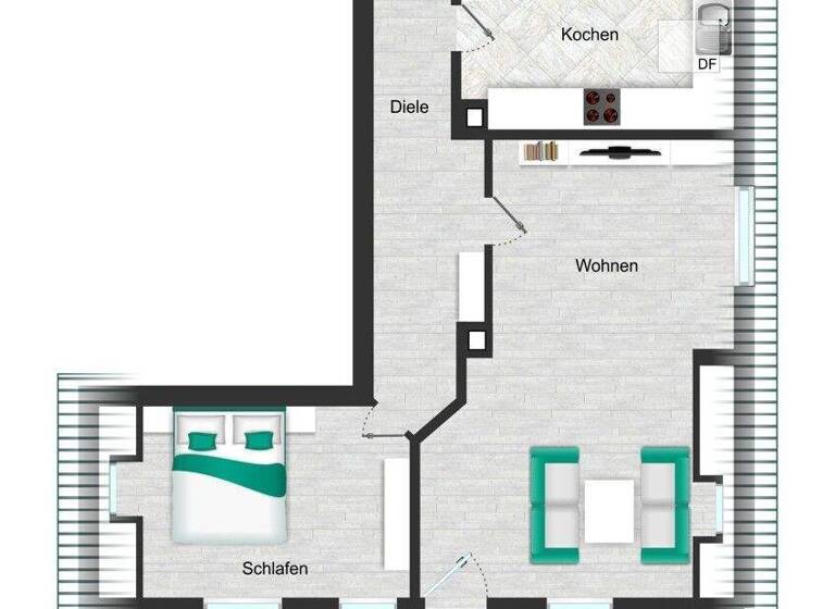 Wohnung zum Kauf 129.000 € 2 Zimmer 61 m² 3. Geschoss Scheuern Gernsbach 76593